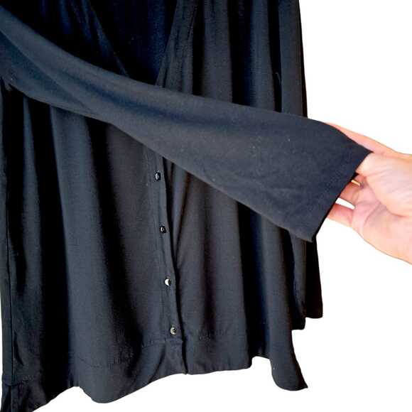 J Jill Women's Black Cardigan Size S Wearever Collection Stretch Minimalist - Picture 3 of 9